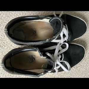 Well worn Old school black Vans sneakers